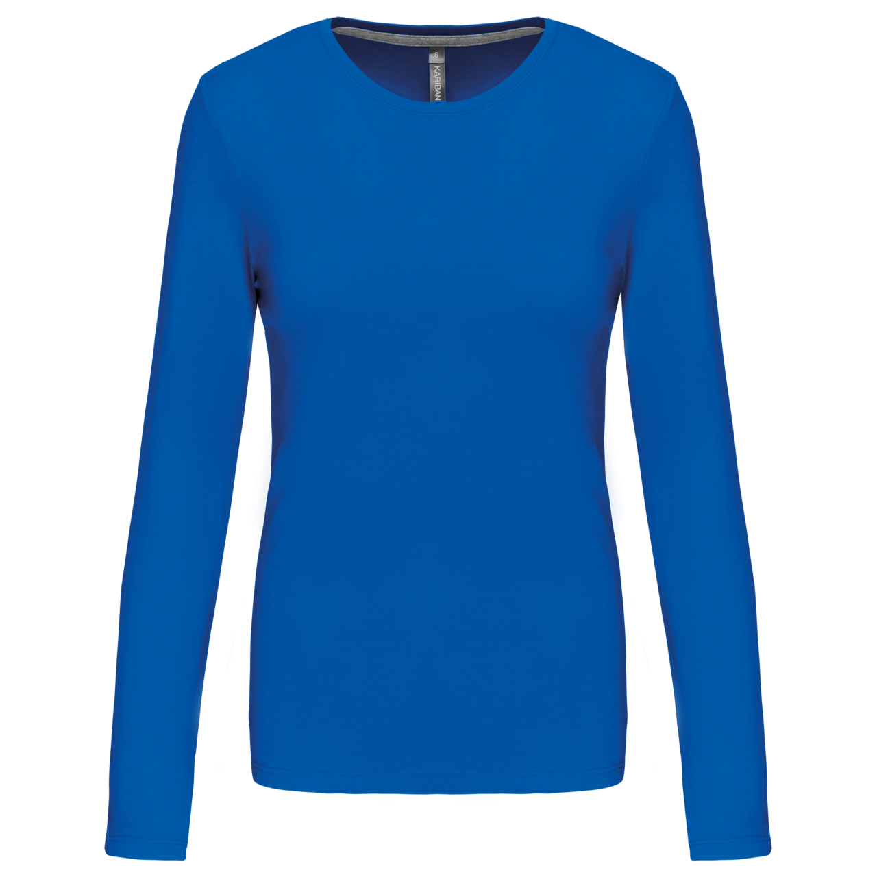LADIES' LONG-SLEEVED CREW NECK T-SHIRT - Light Royal Blue - Main