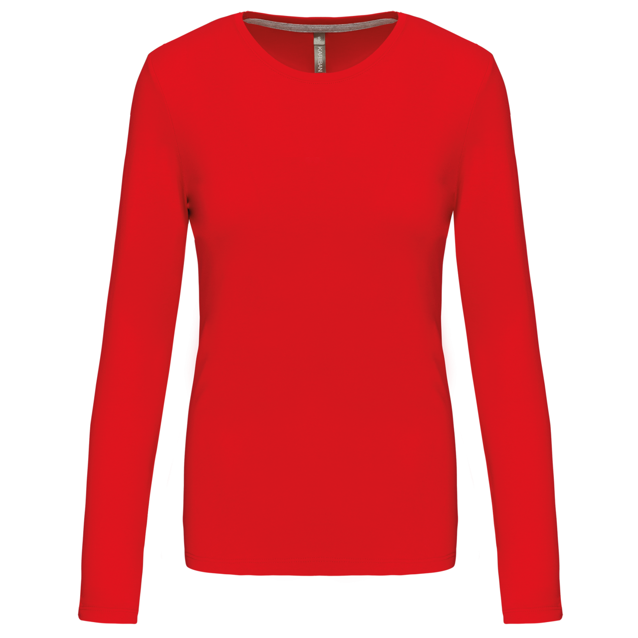 LADIES' LONG-SLEEVED CREW NECK T-SHIRT - Red - Main
