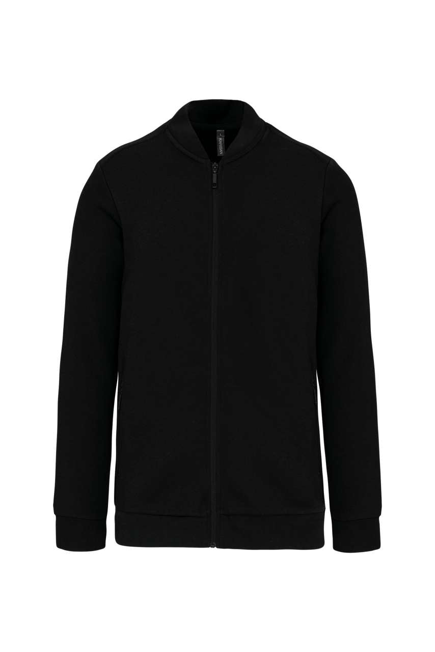 FULL ZIP FLEECE SWEATSHIRT - Black - colorimageurl