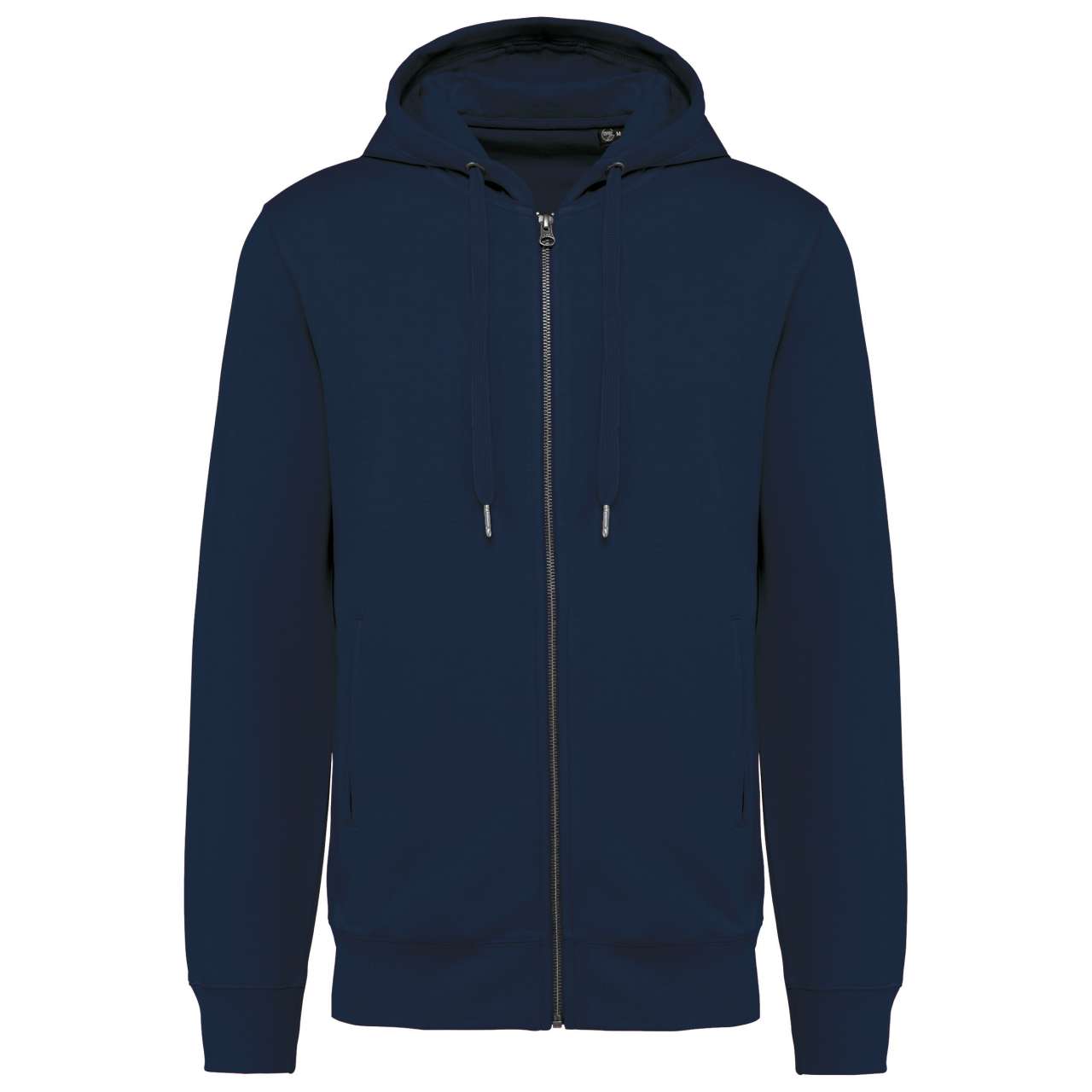 UNISEX ECO-FRIENDLY FRENCH TERRY ZIPPED HOODED SWEATSHIRT - Navy - colorimageurl