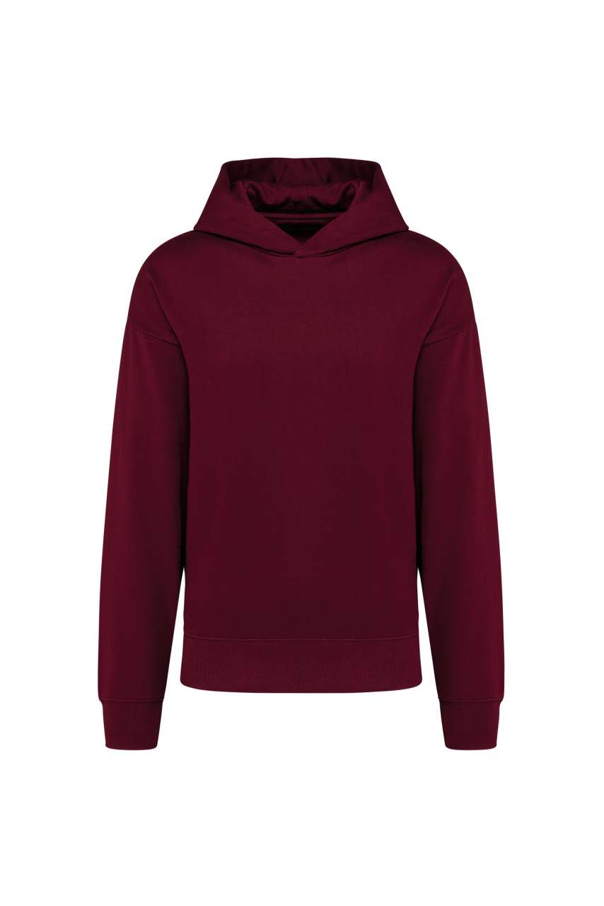 UNISEX OVERSIZED FLEECE HOODIE - Wine - colorimageurl