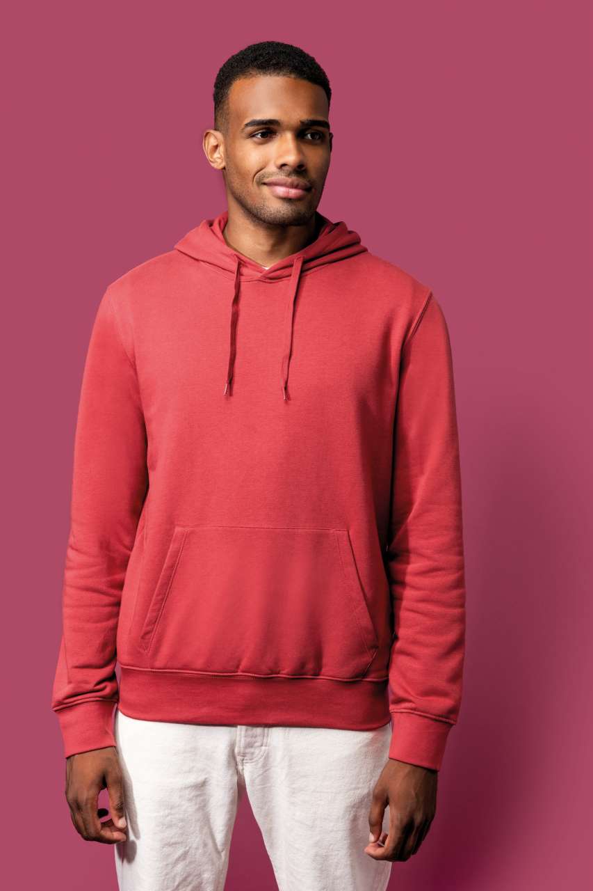 MEN'S ECO-FRIENDLY HOODED SWEATSHIRT - Ash Heather - modelimageurl