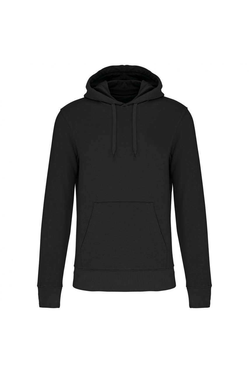 MEN'S ECO-FRIENDLY HOODED SWEATSHIRT - Black - colorimageurl