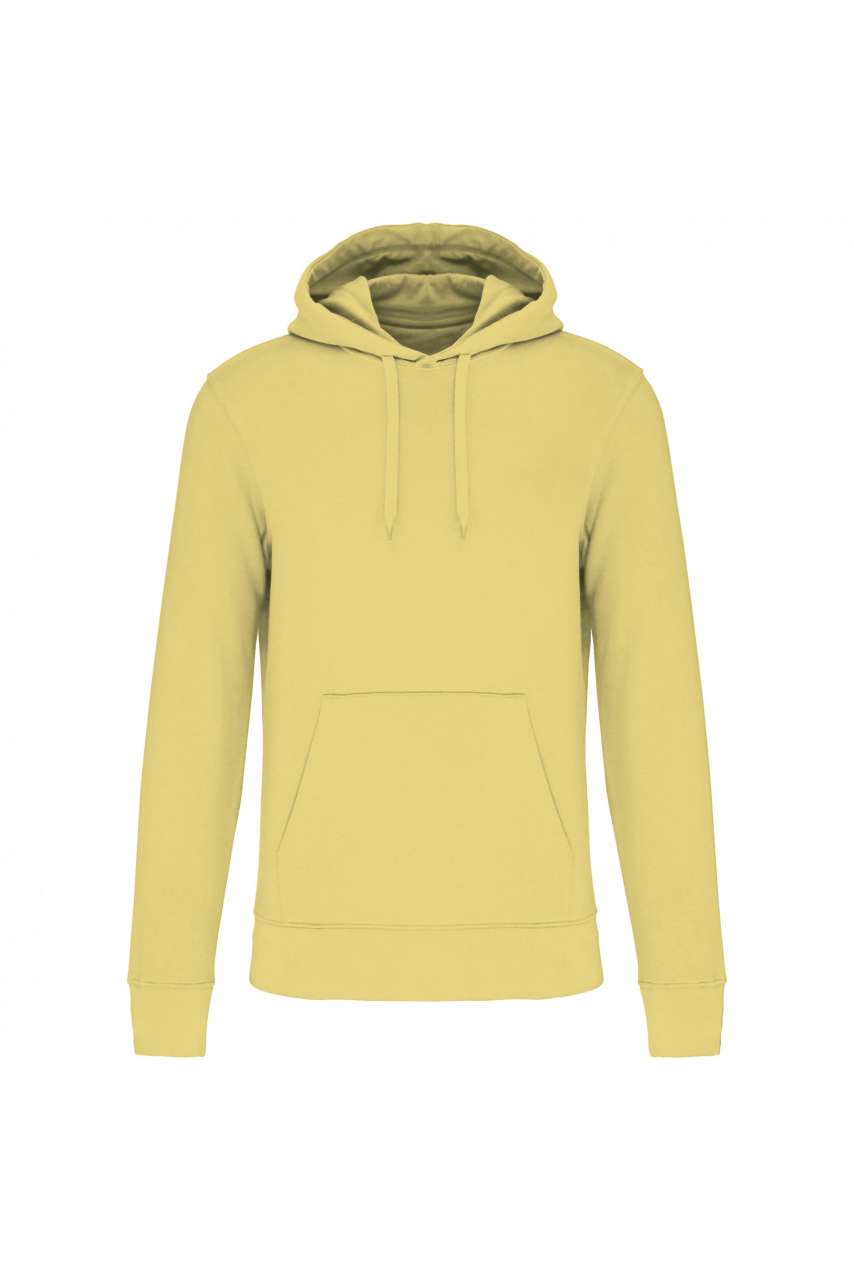 MEN'S ECO-FRIENDLY HOODED SWEATSHIRT - Lemon Yellow - colorimageurl
