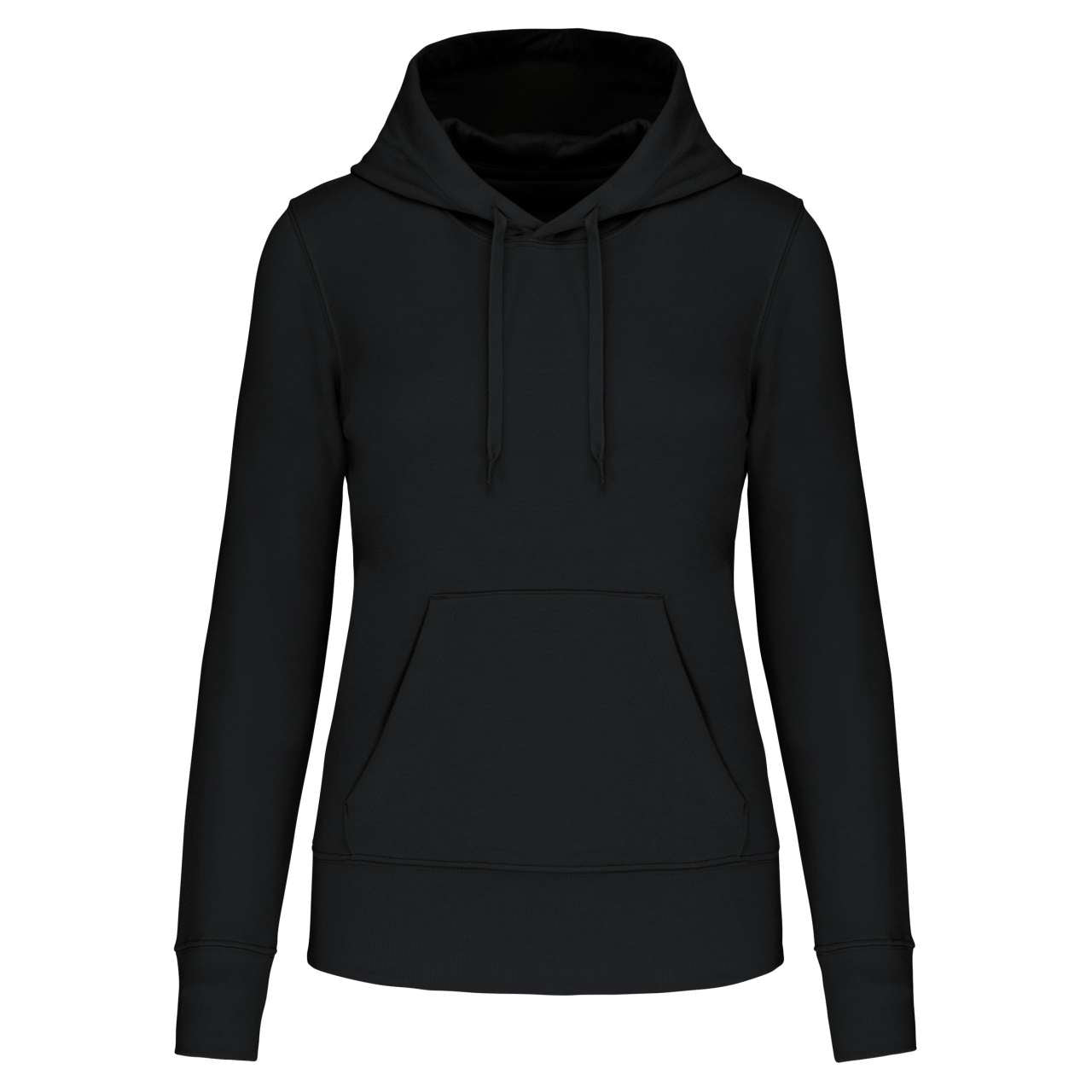 LADIES' ECO-FRIENDLY HOODED SWEATSHIRT - Black - colorimageurl
