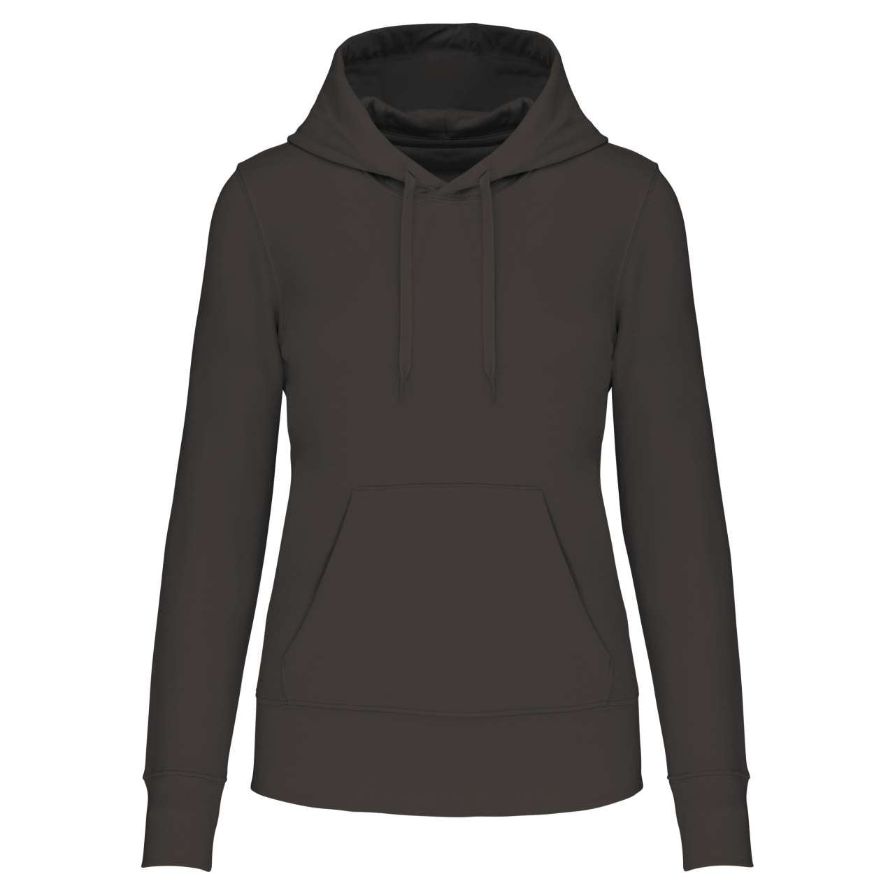 LADIES' ECO-FRIENDLY HOODED SWEATSHIRT - Dark Grey - colorimageurl