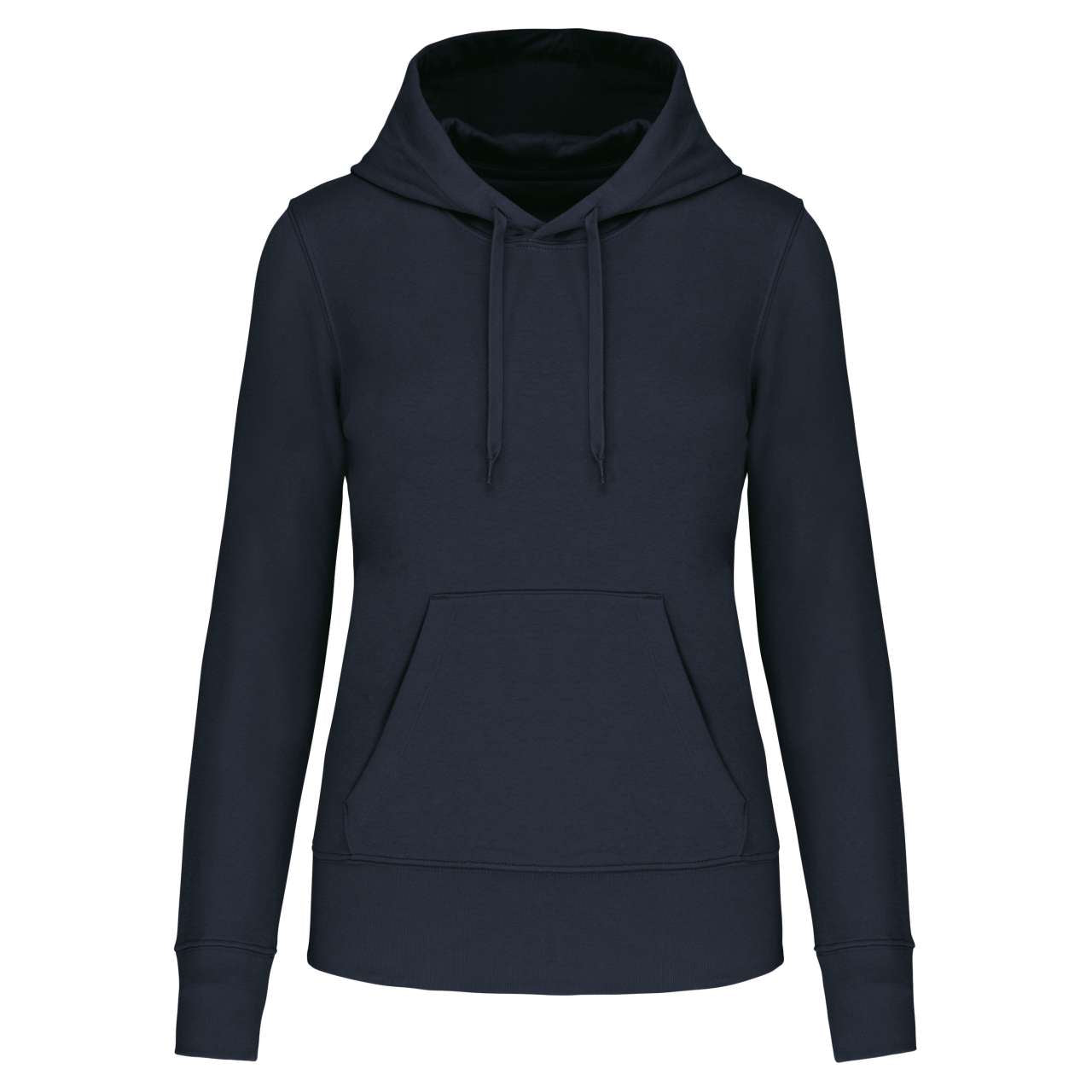 LADIES' ECO-FRIENDLY HOODED SWEATSHIRT - Navy - colorimageurl