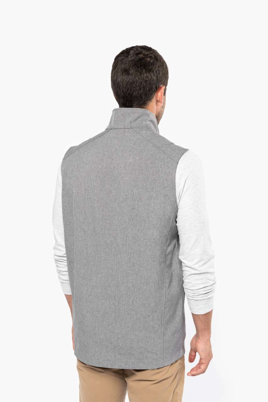 MEN'S SOFTSHELL BODYWARMER - Marl Grey - Additional