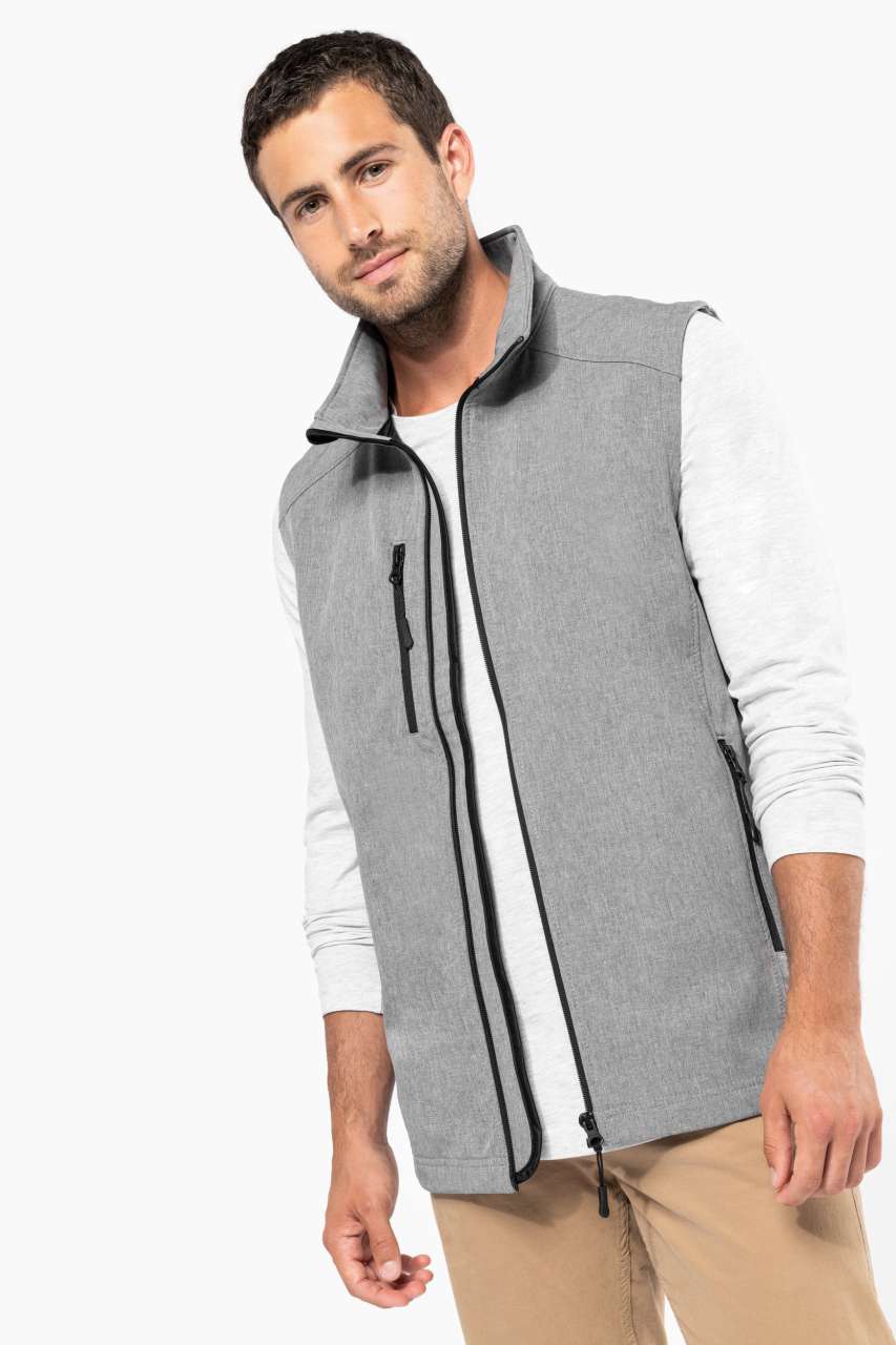 MEN'S SOFTSHELL BODYWARMER - Black - Model