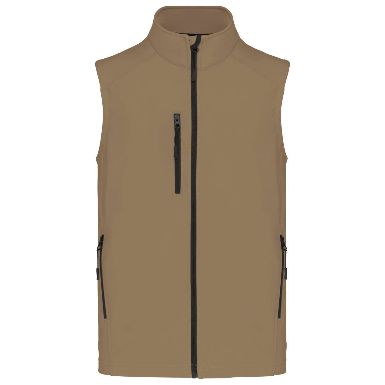 MEN'S SOFTSHELL BODYWARMER - Camel - Main
