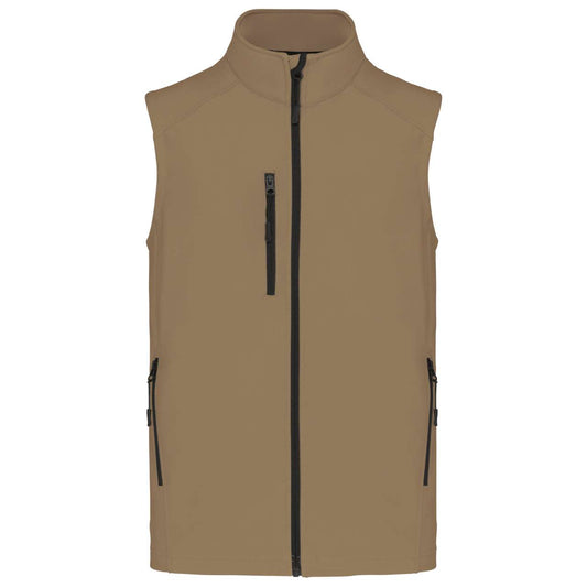 MEN'S SOFTSHELL BODYWARMER - Camel - Main