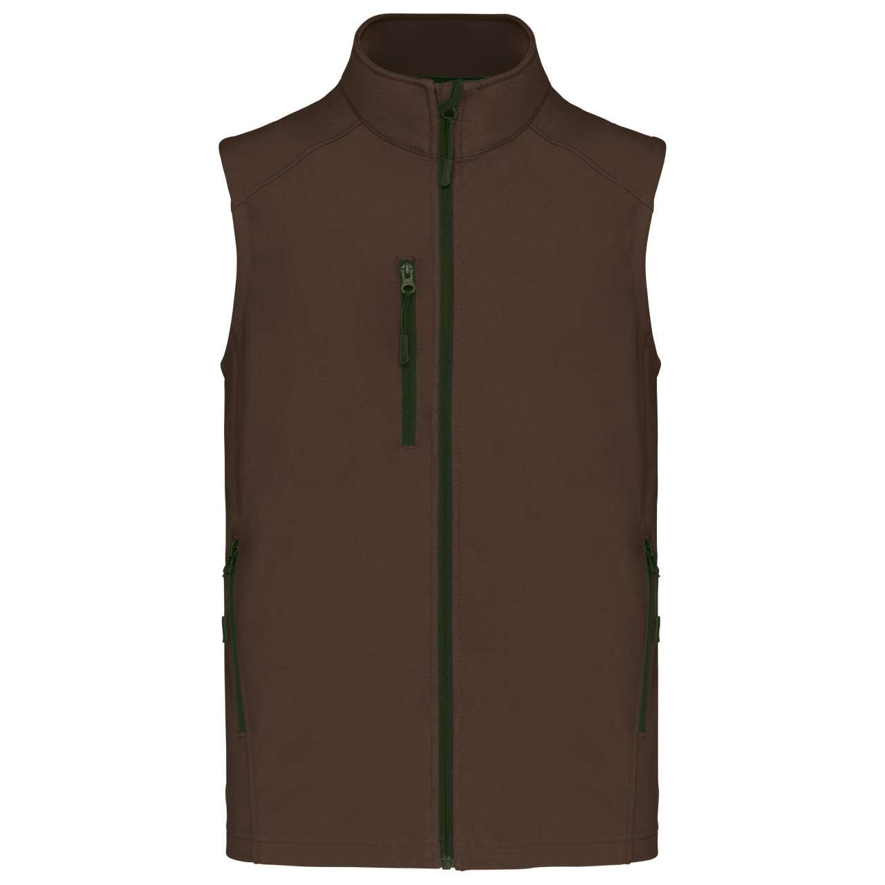MEN'S SOFTSHELL BODYWARMER - Chocolate - Main