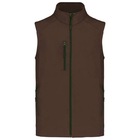 MEN'S SOFTSHELL BODYWARMER - Chocolate - Main