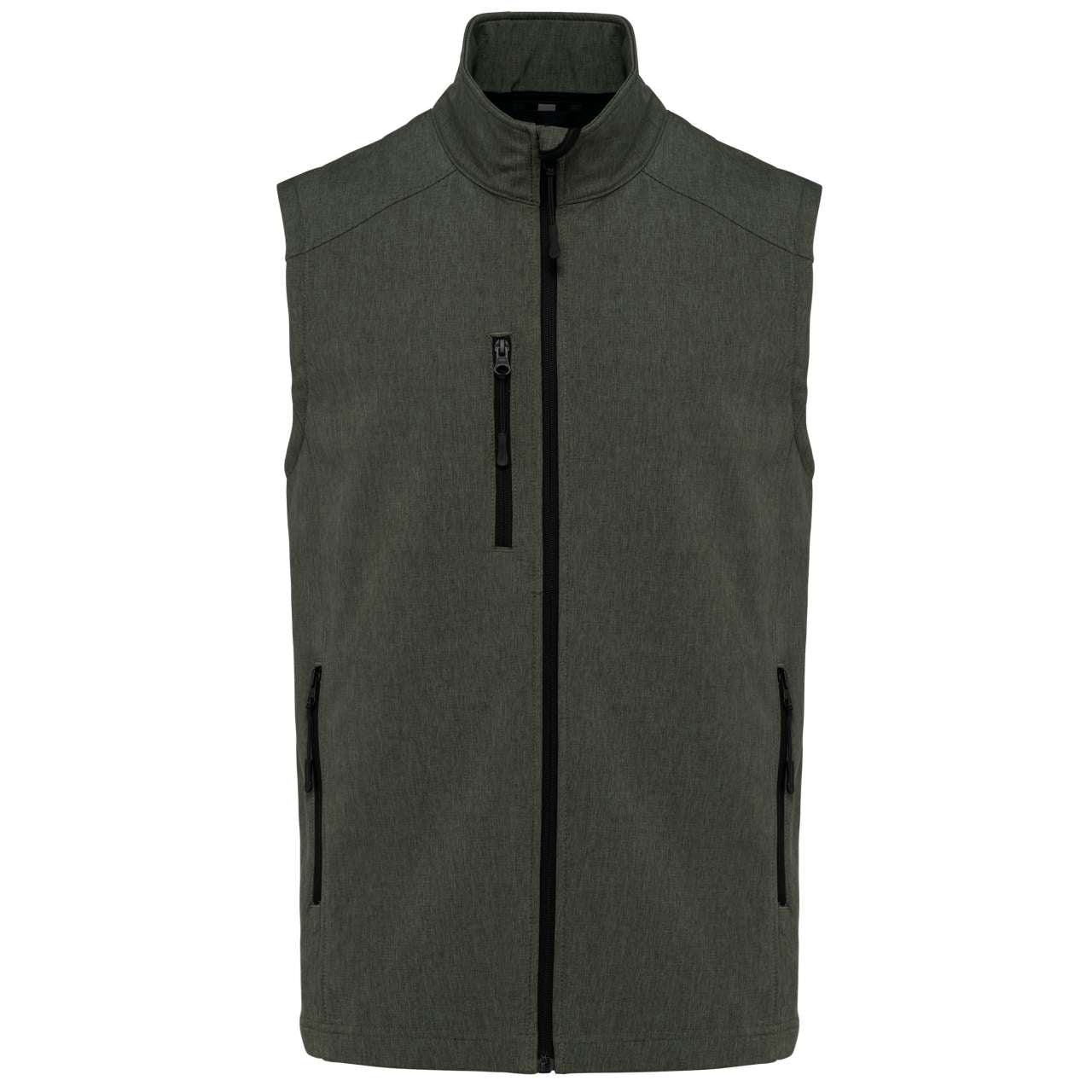 MEN'S SOFTSHELL BODYWARMER - Marl Green - Main