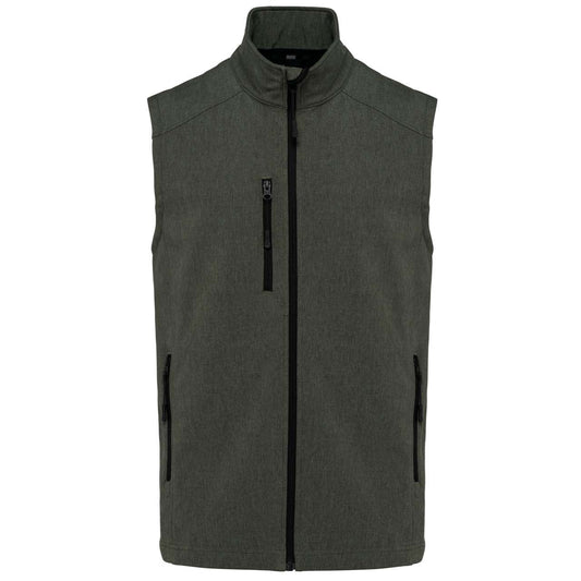 MEN'S SOFTSHELL BODYWARMER - Marl Green - Main