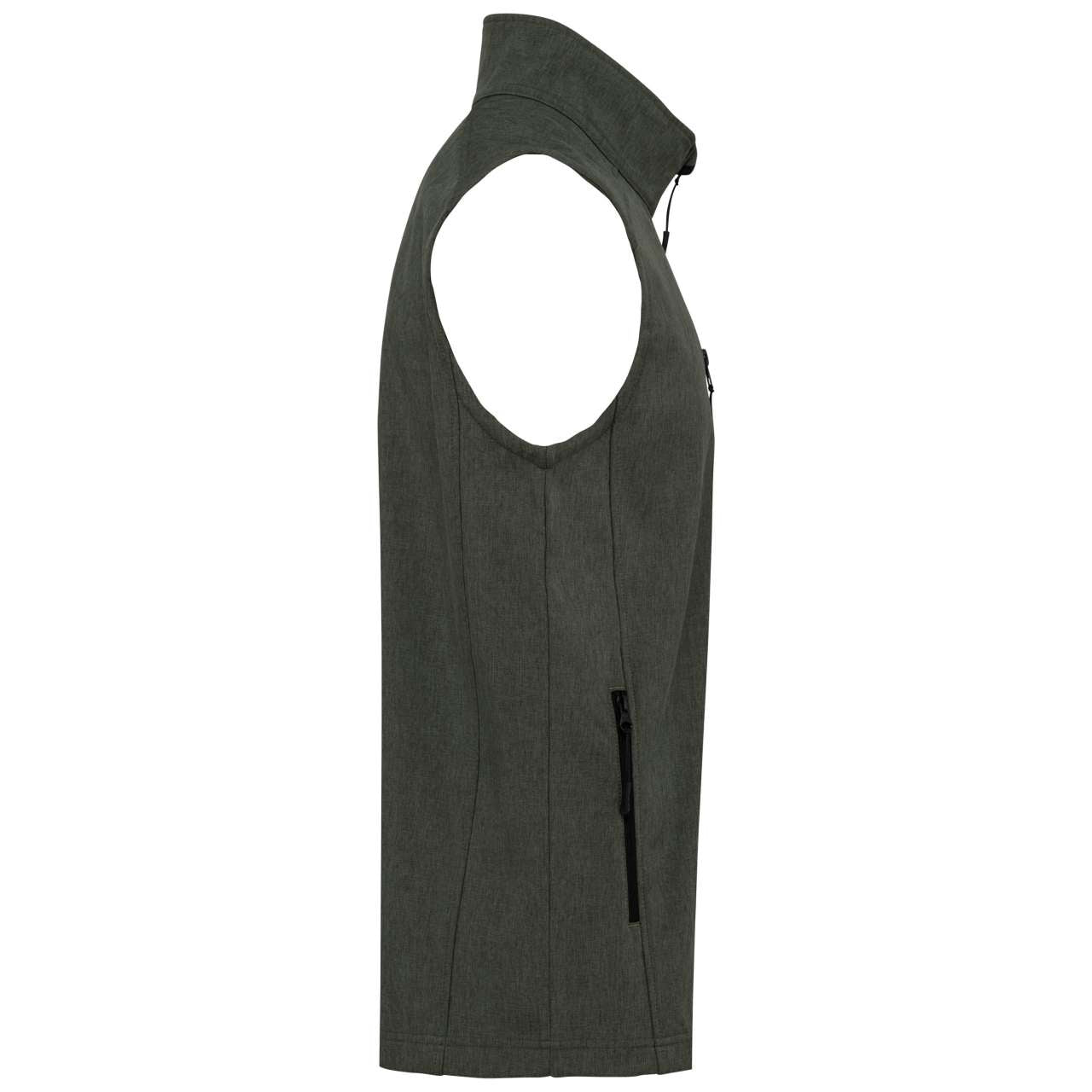 MEN'S SOFTSHELL BODYWARMER - Marl Green - Additional