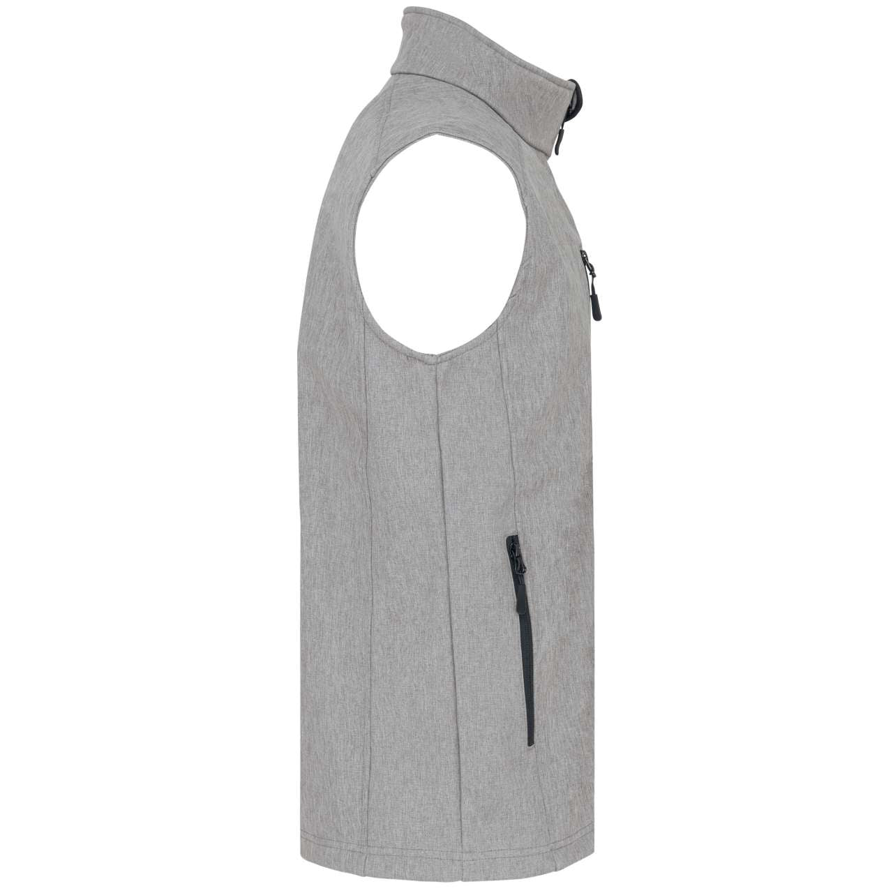 MEN'S SOFTSHELL BODYWARMER - Marl Grey - Additional