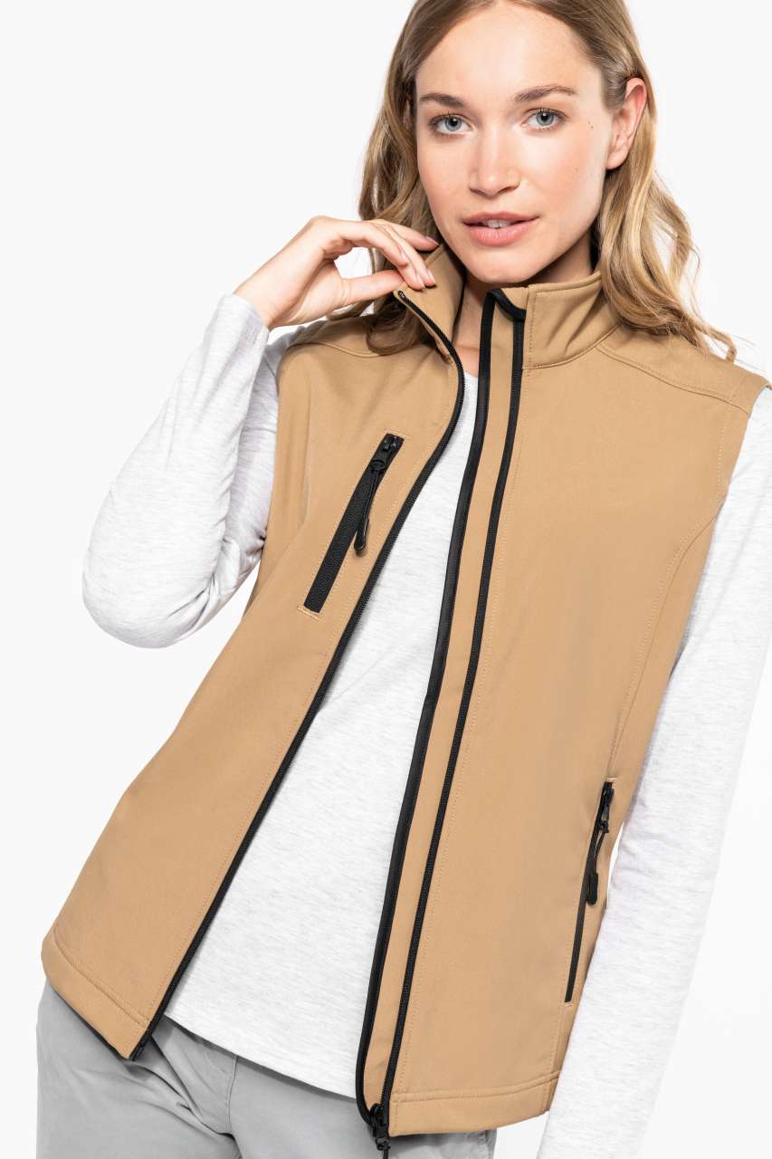 LADIES' SOFTSHELL BODYWARMER - Marl Green - Additional