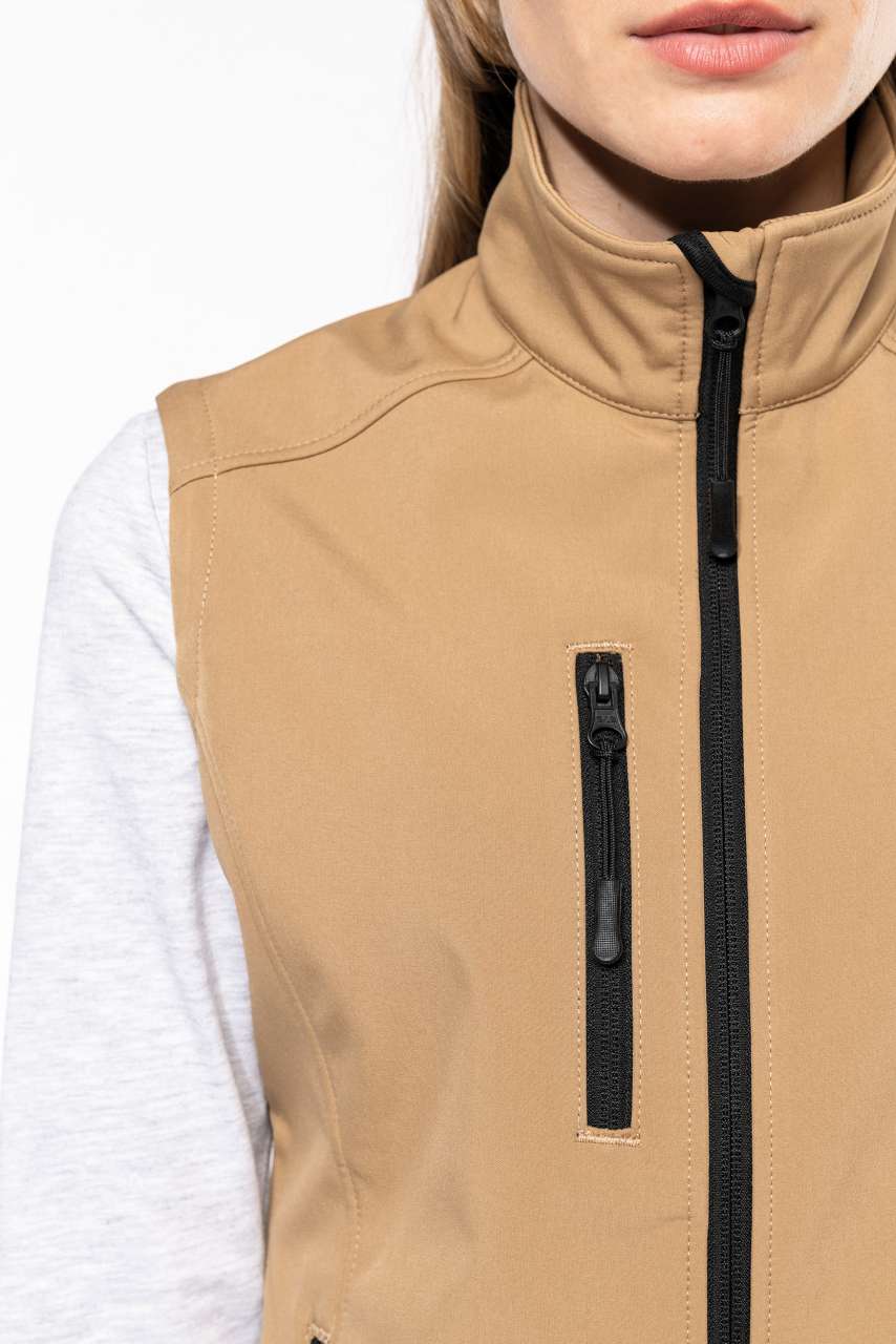 LADIES' SOFTSHELL BODYWARMER - Chocolate - Additional