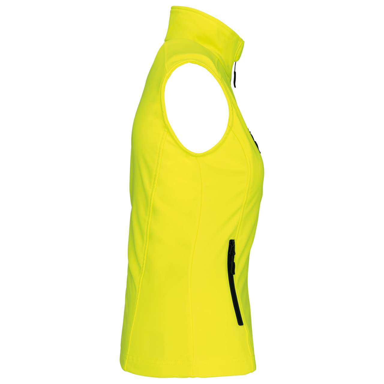 LADIES' SOFTSHELL BODYWARMER - Fluorescent Yellow - Additional