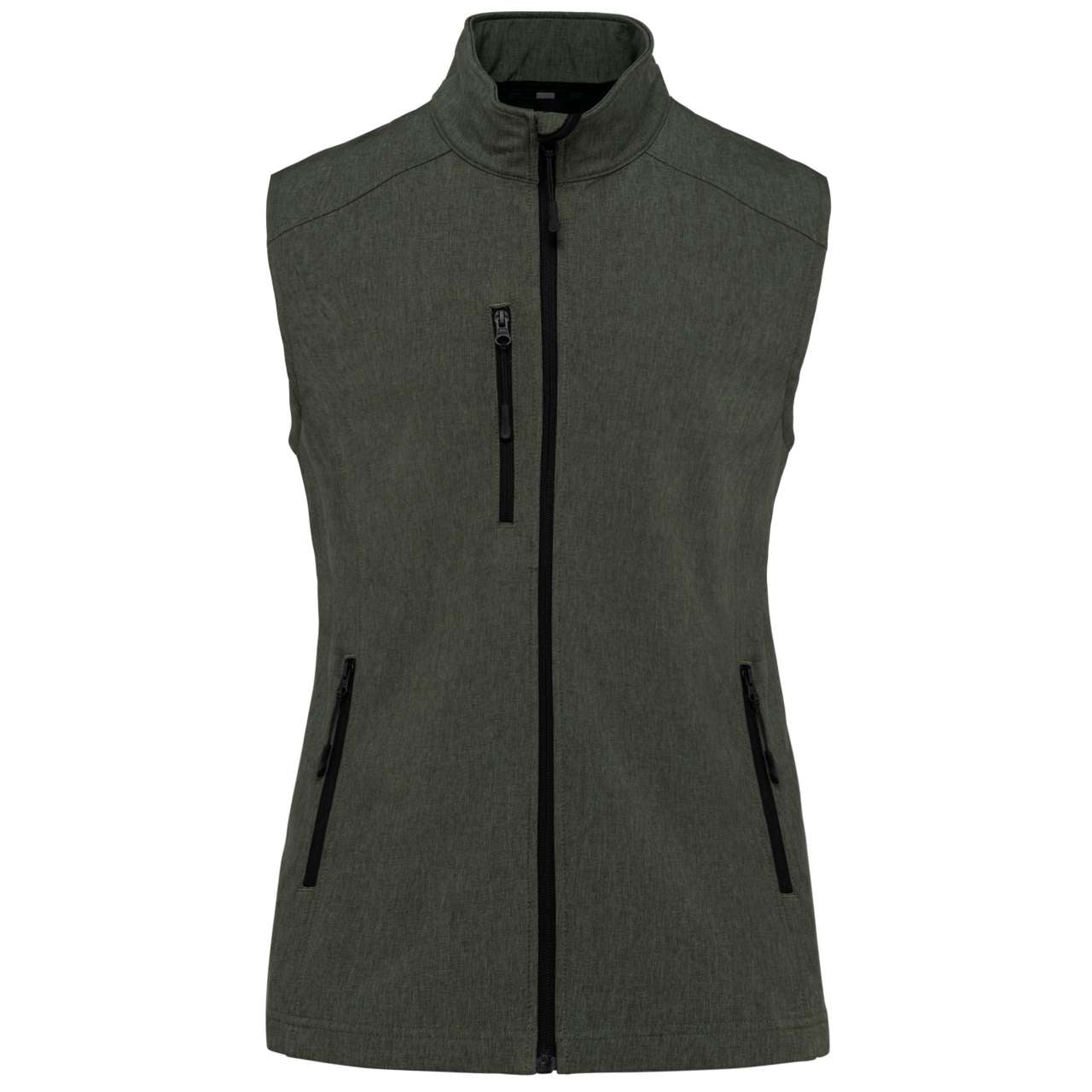 LADIES' SOFTSHELL BODYWARMER - Marl Green - Main