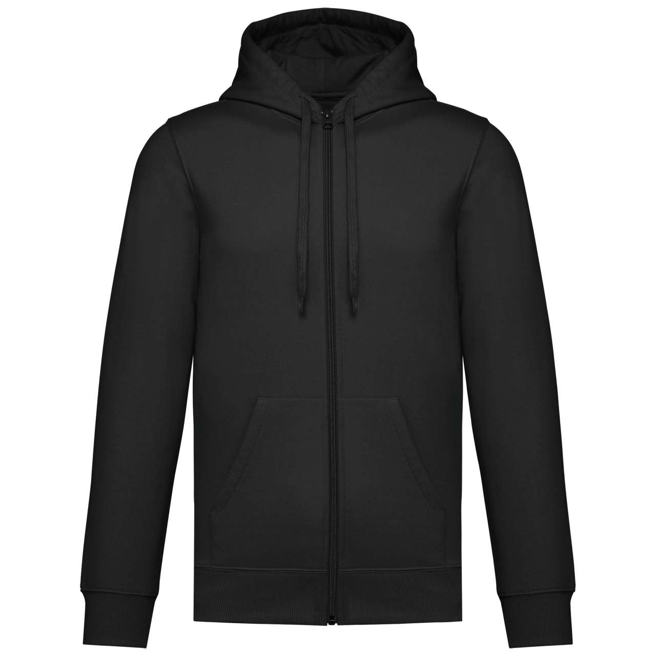 UNISEX FULL ZIP HOODIE - Black - colorimageurl
