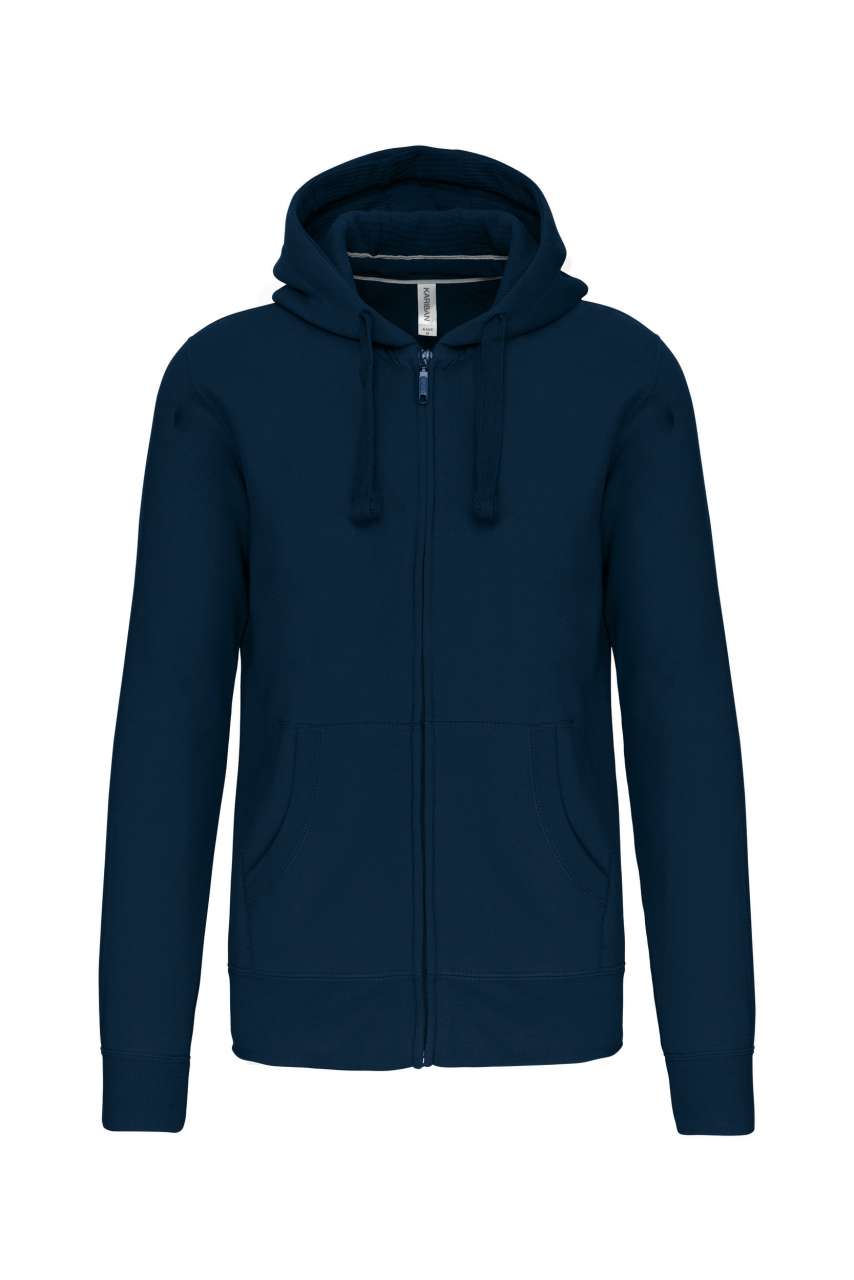 MEN'S FULL ZIP HOODED SWEATSHIRT - Navy - Main