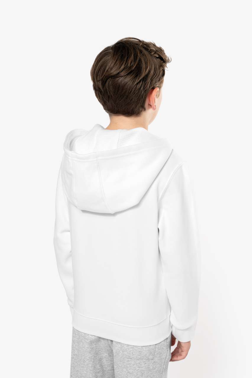 KIDS FULL ZIP HOODED SWEATSHIRT - Black - Additional