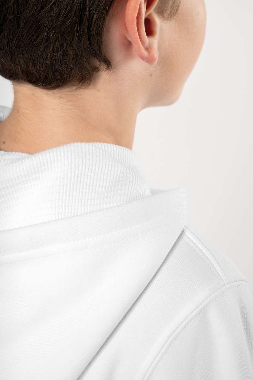 KIDS FULL ZIP HOODED SWEATSHIRT - White - Additional