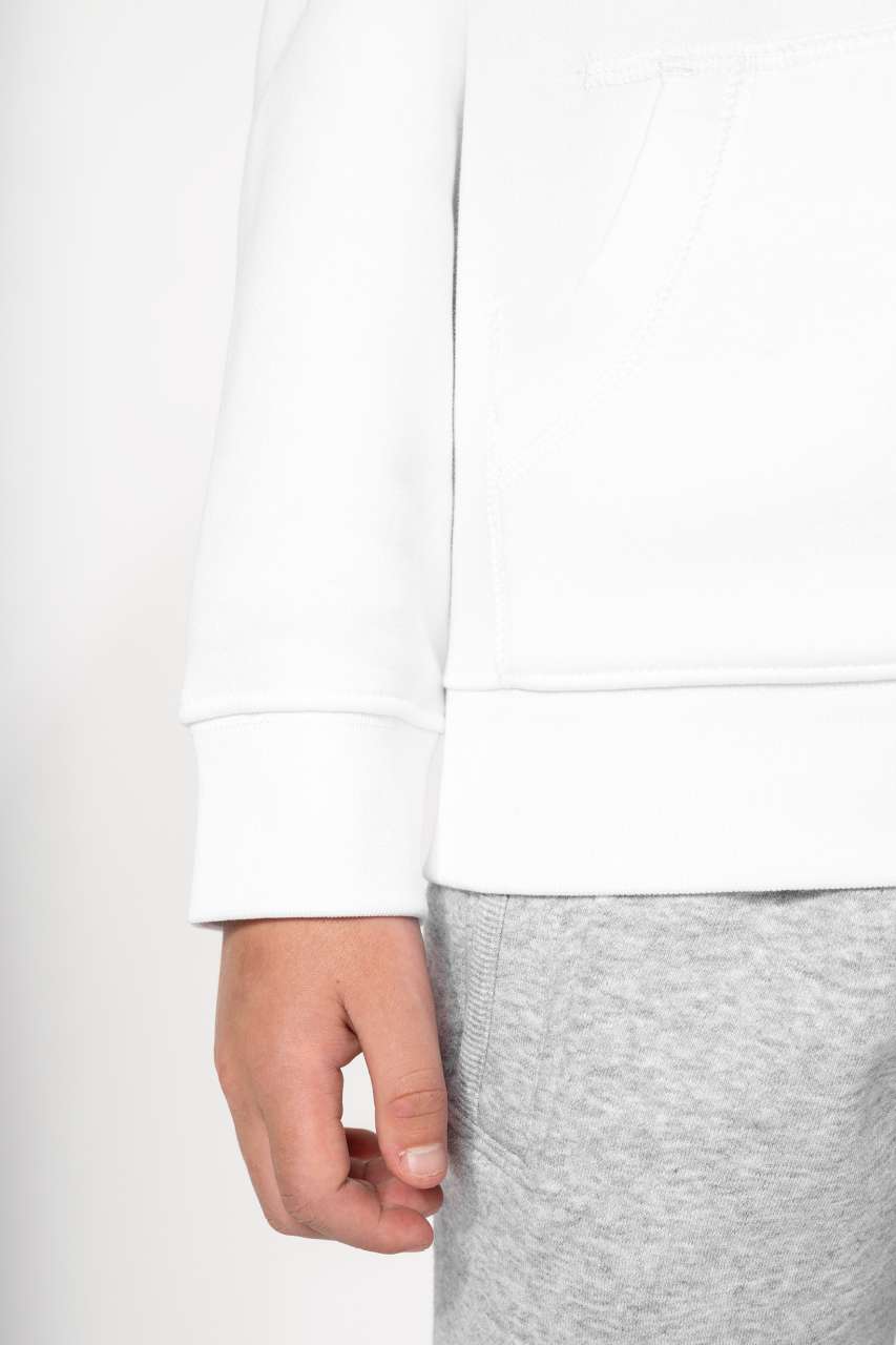 KIDS FULL ZIP HOODED SWEATSHIRT - White - Additional