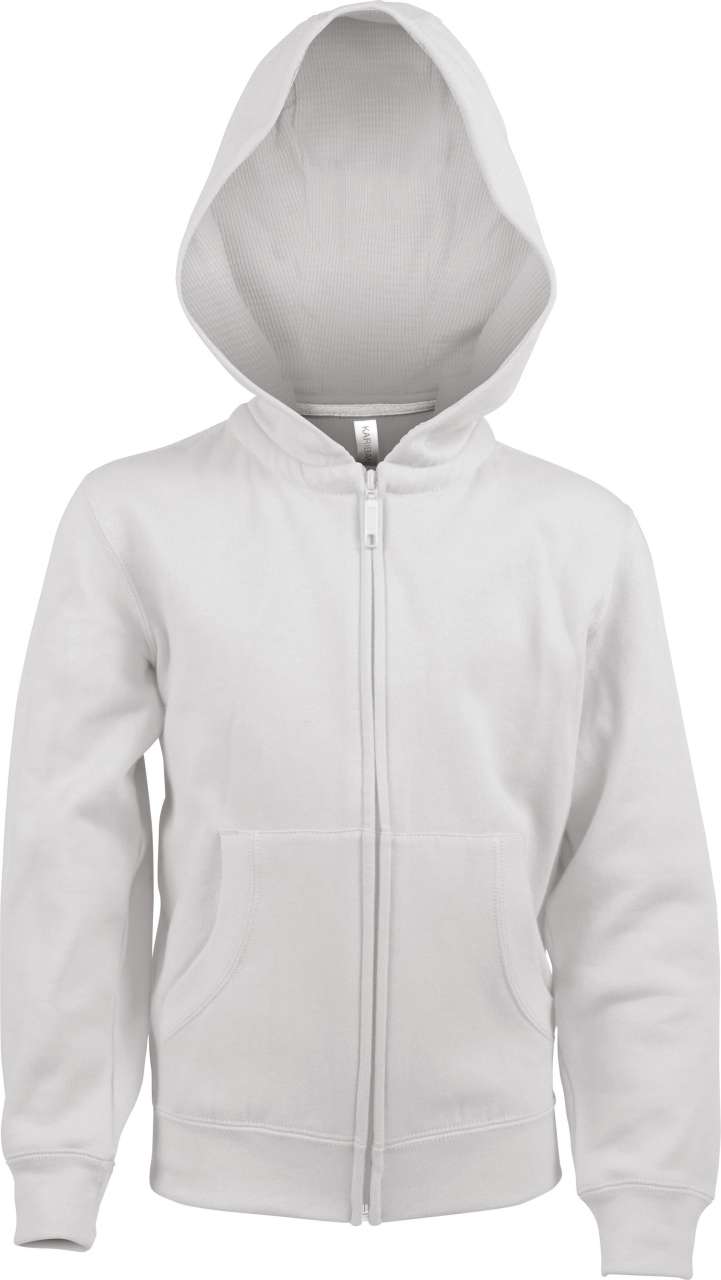 KIDS FULL ZIP HOODED SWEATSHIRT - White - Main