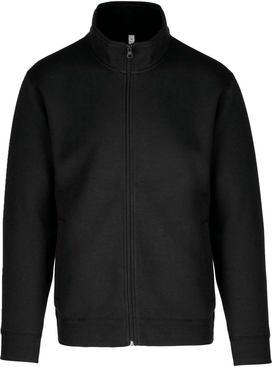 FULL ZIP FLEECE JACKET - Black - colorimageurl