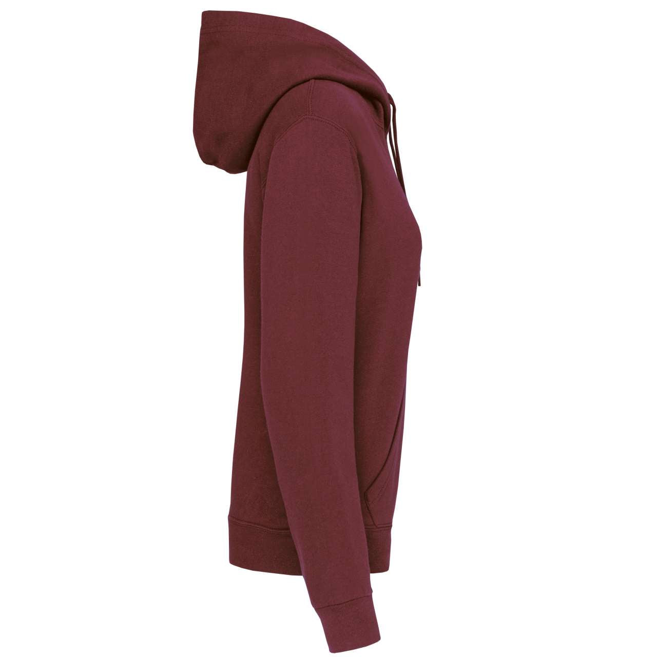 LADIES’ HOODED SWEATSHIRT - Wine - Additional