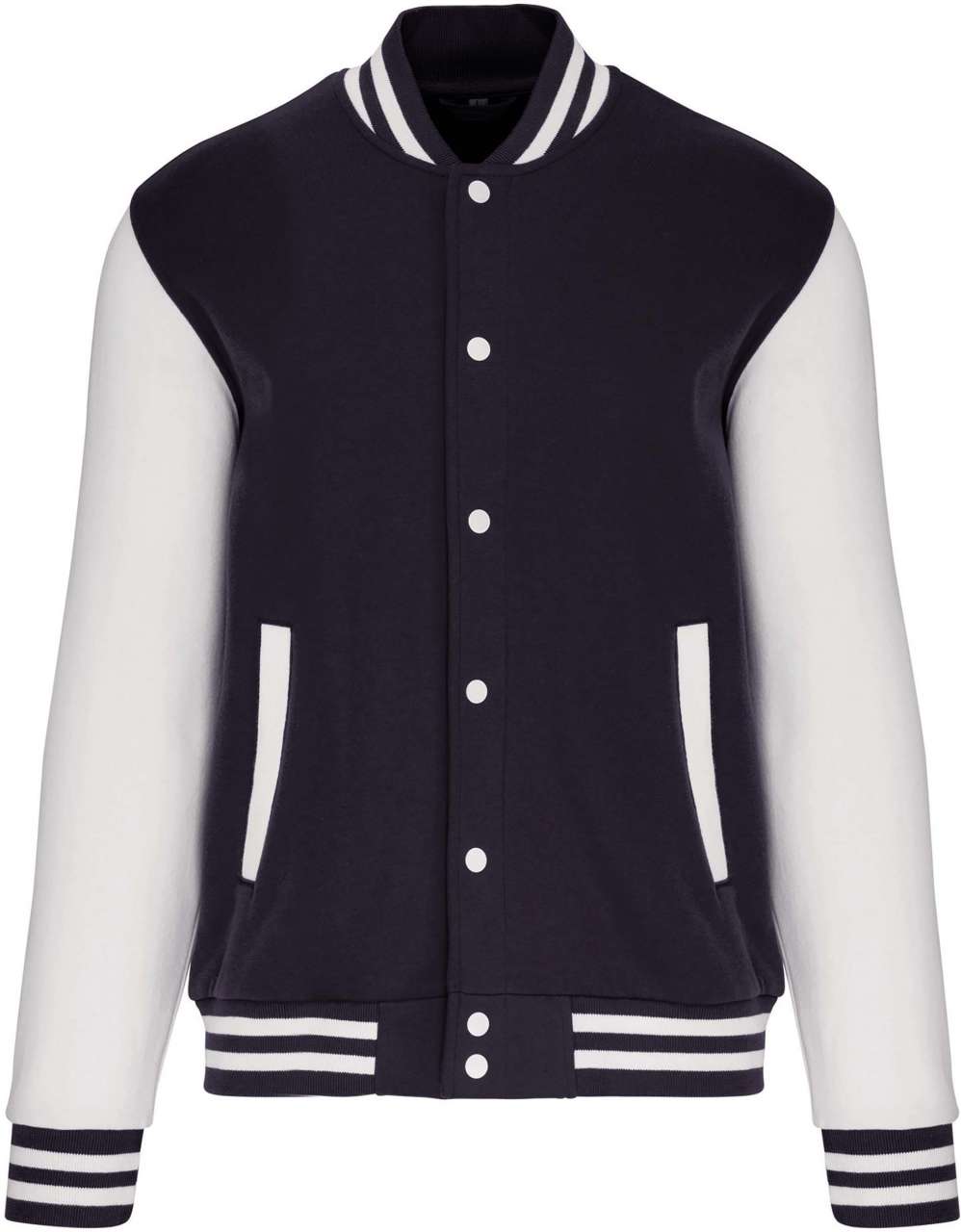KIDS TEDDY FLEECE JACKET - Navy/White - colorimageurl