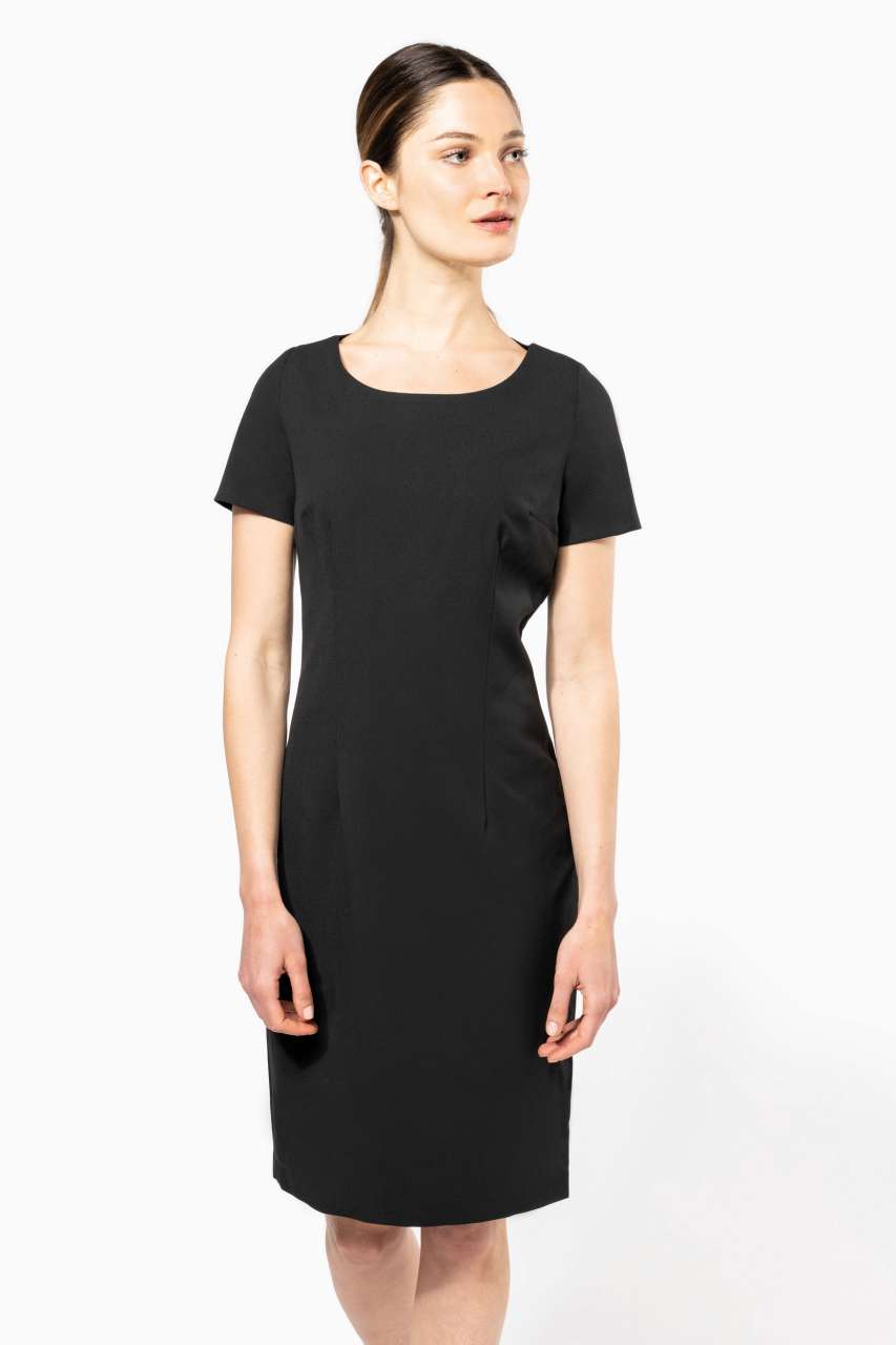 SHORT-SLEEVED DRESS - Black - modelimageurl
