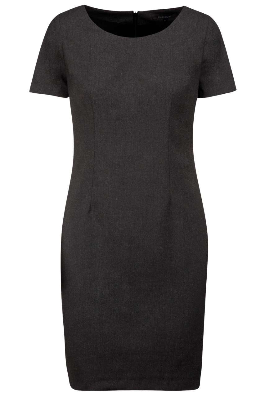 SHORT-SLEEVED DRESS - Anthracite Heather - colorimageurl
