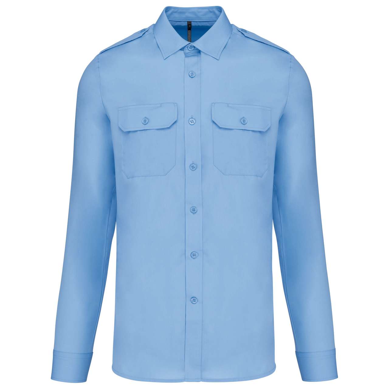 MEN'S LONG-SLEEVED PILOT SHIRT - Sky Blue - colorimageurl