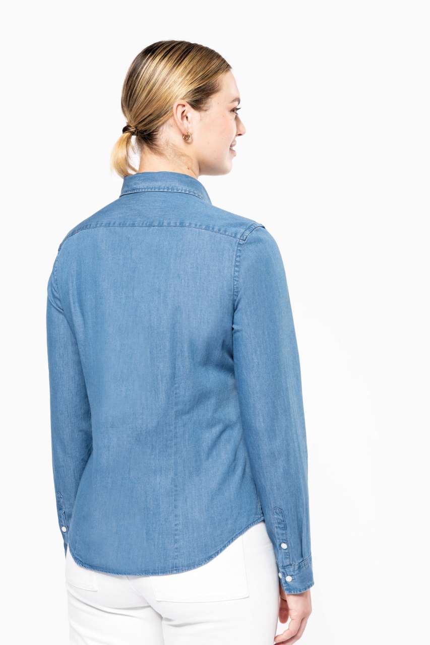 LADIES’ DENIM SHIRT - Chambray Blue - Additional