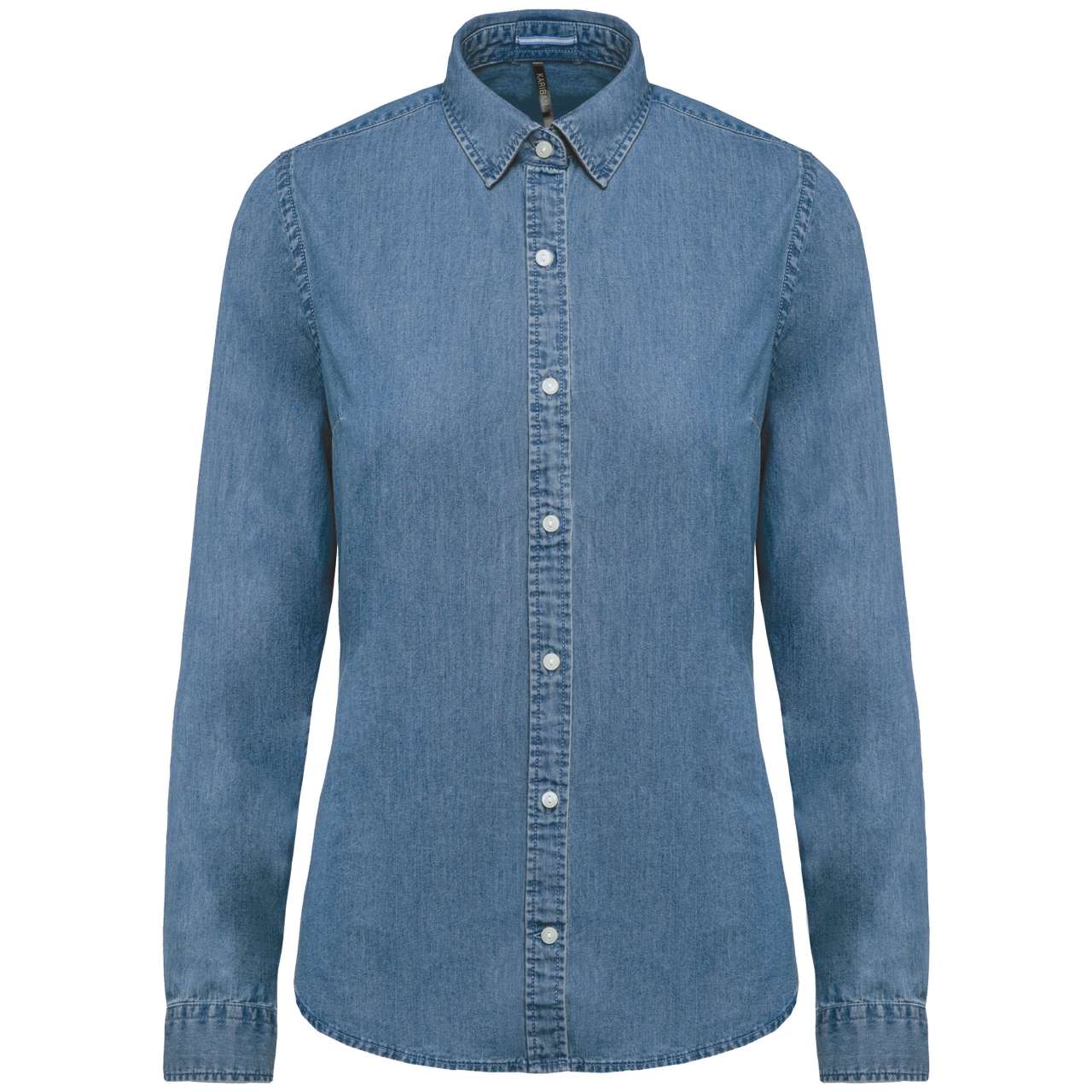 LADIES’ DENIM SHIRT - Chambray Blue - Main