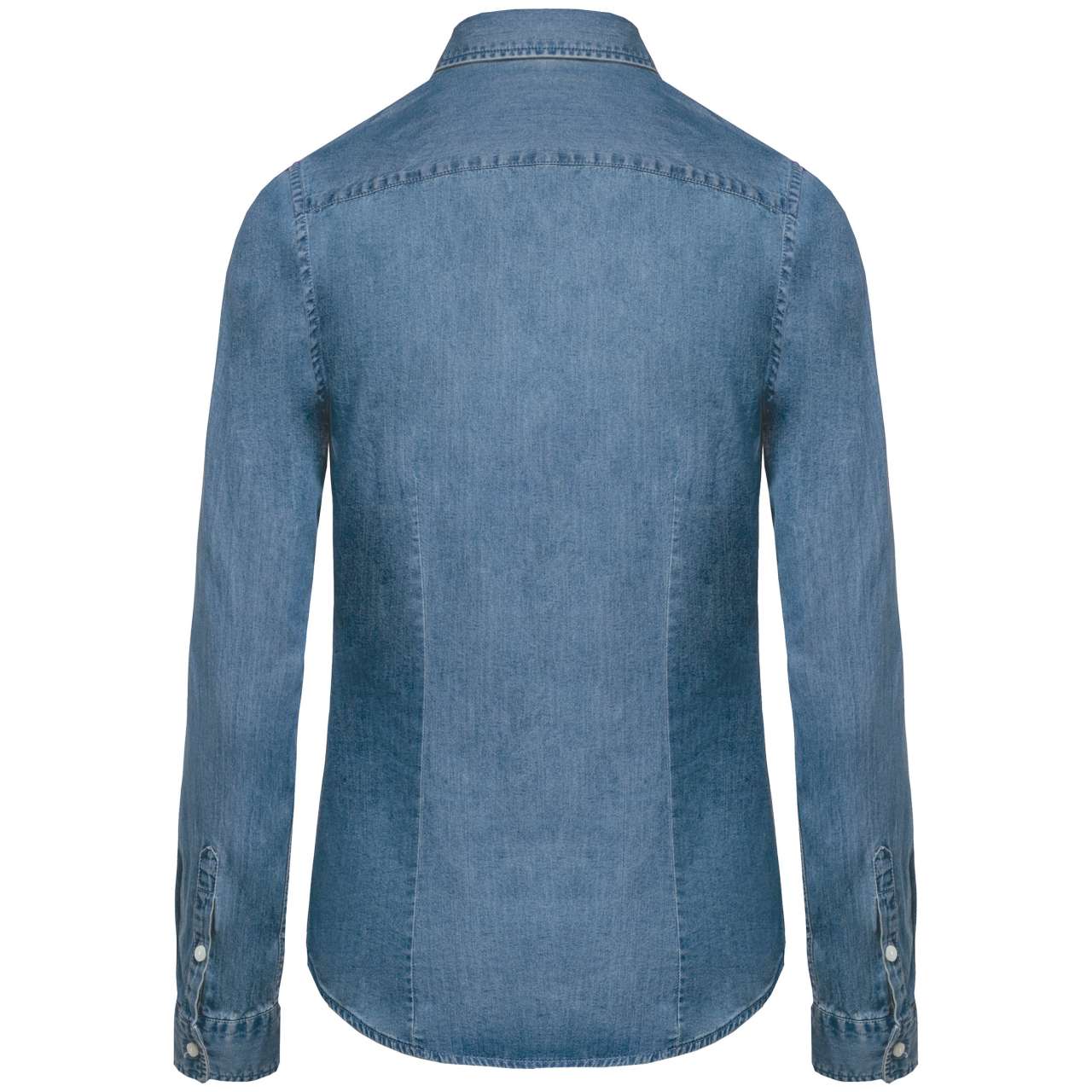 LADIES’ DENIM SHIRT - Chambray Blue - Additional
