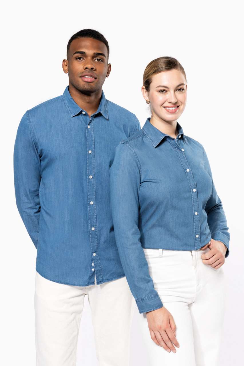 MEN’S DENIM SHIRT - Chambray Blue - Additional