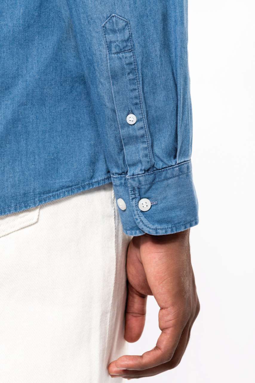 MEN’S DENIM SHIRT - Chambray Blue - Additional