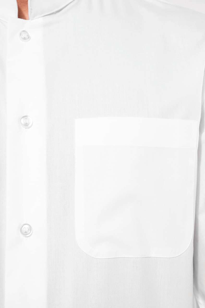 MEN'S LONG-SLEEVED MANDARIN COLLAR SHIRT - Black - Additional