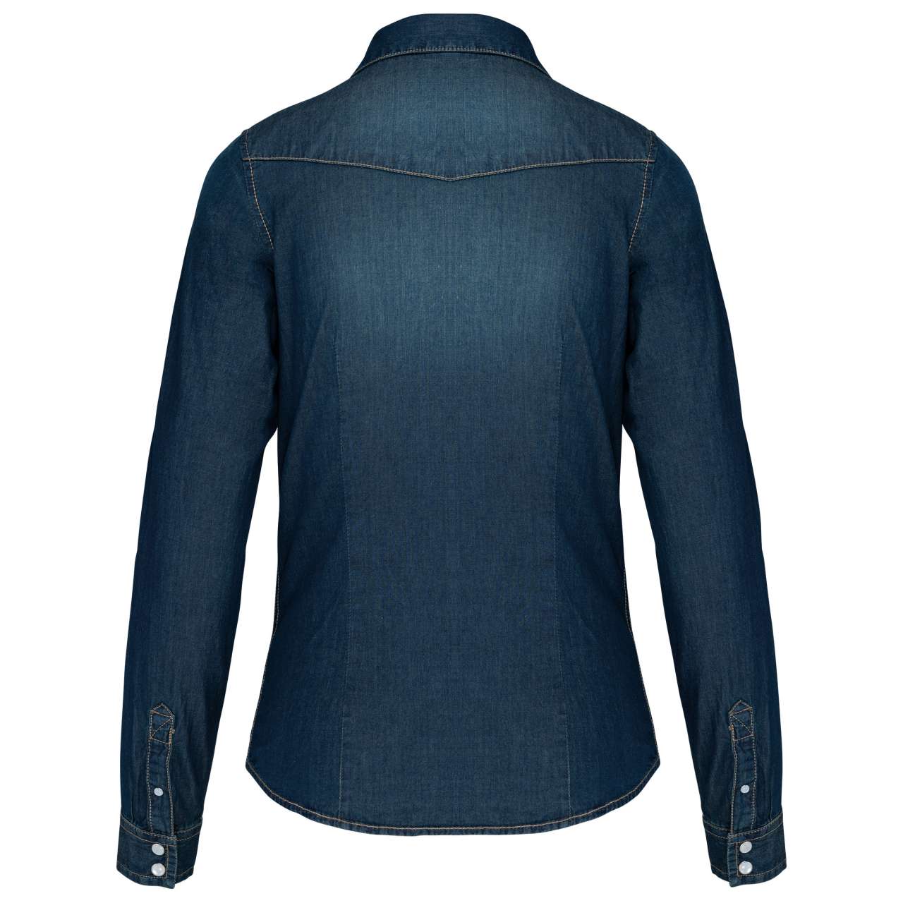 LADIES' LONG-SLEEVED DENIM SHIRT - Blue Jean - Additional