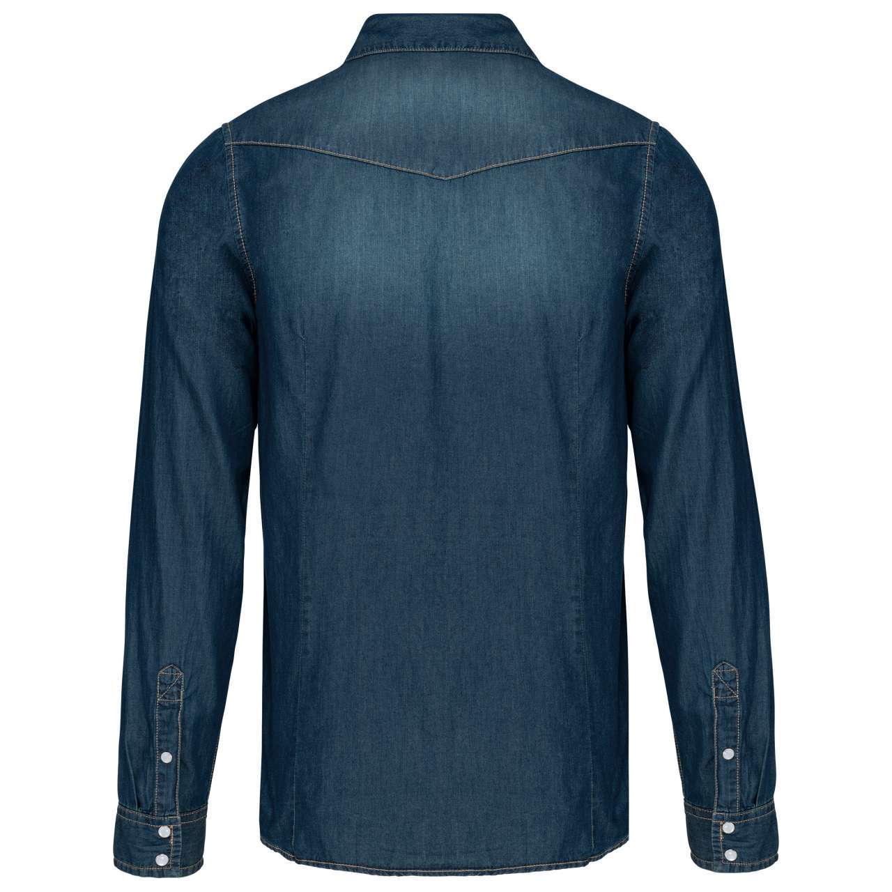 MEN'S LONG-SLEEVED DENIM SHIRT - Blue Jean - Additional