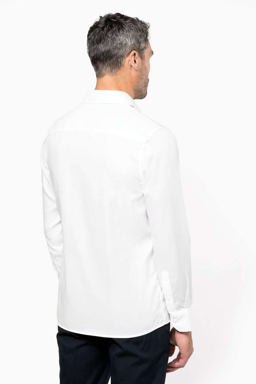 MEN'S FITTED LONG-SLEEVED NON-IRON SHIRT - Black - Additional