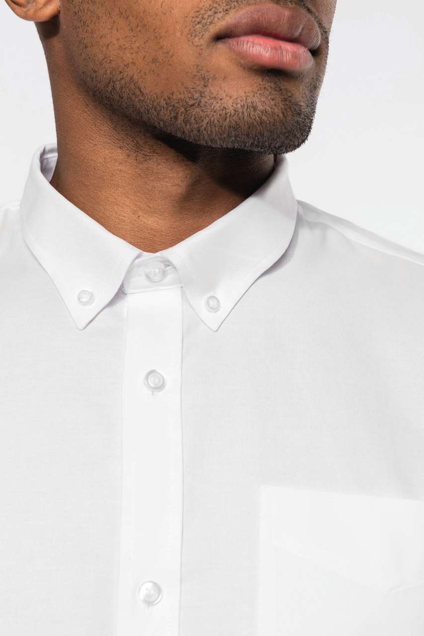 MEN'S LONG-SLEEVED OXFORD SHIRT - Black - Additional
