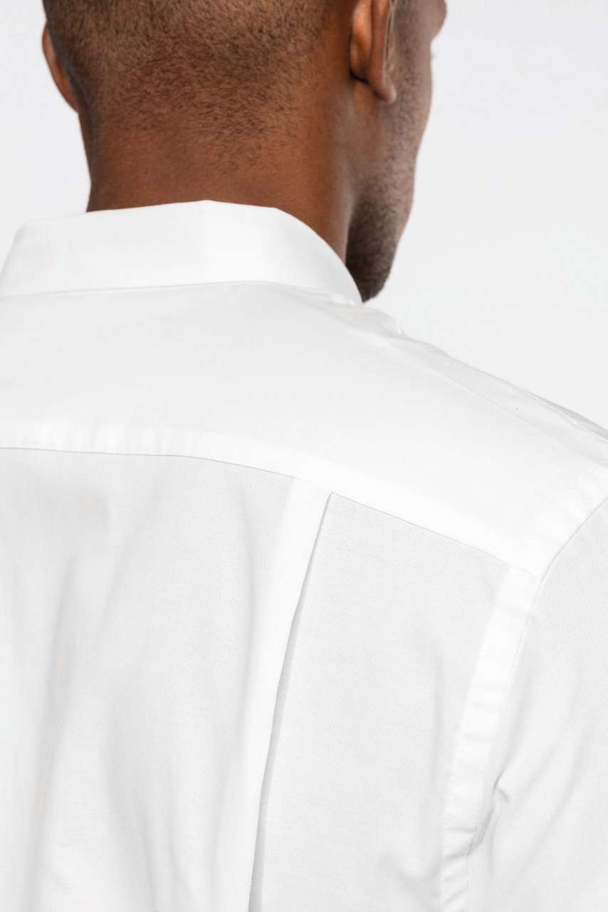 MEN'S LONG-SLEEVED OXFORD SHIRT - Black - Additional