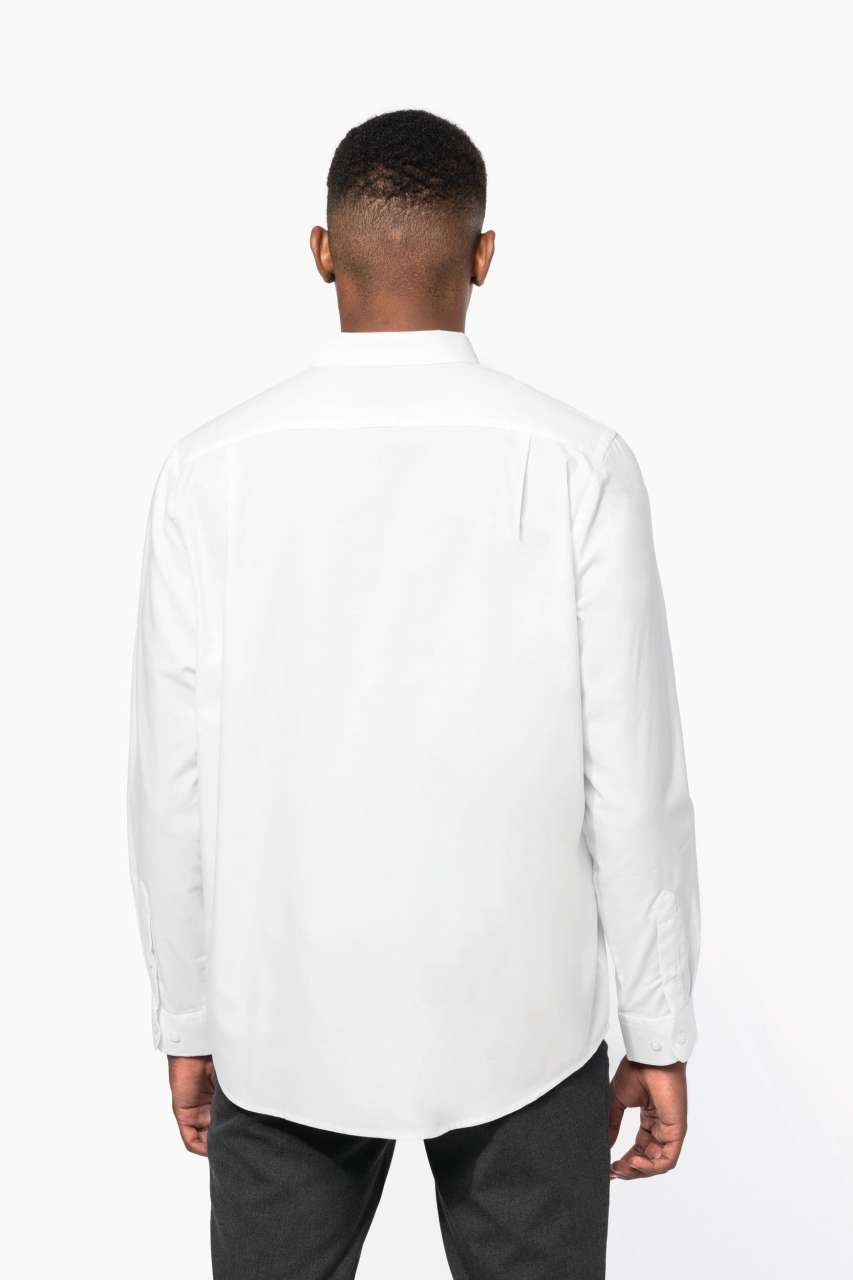 MEN'S LONG-SLEEVED OXFORD SHIRT - Black - Additional