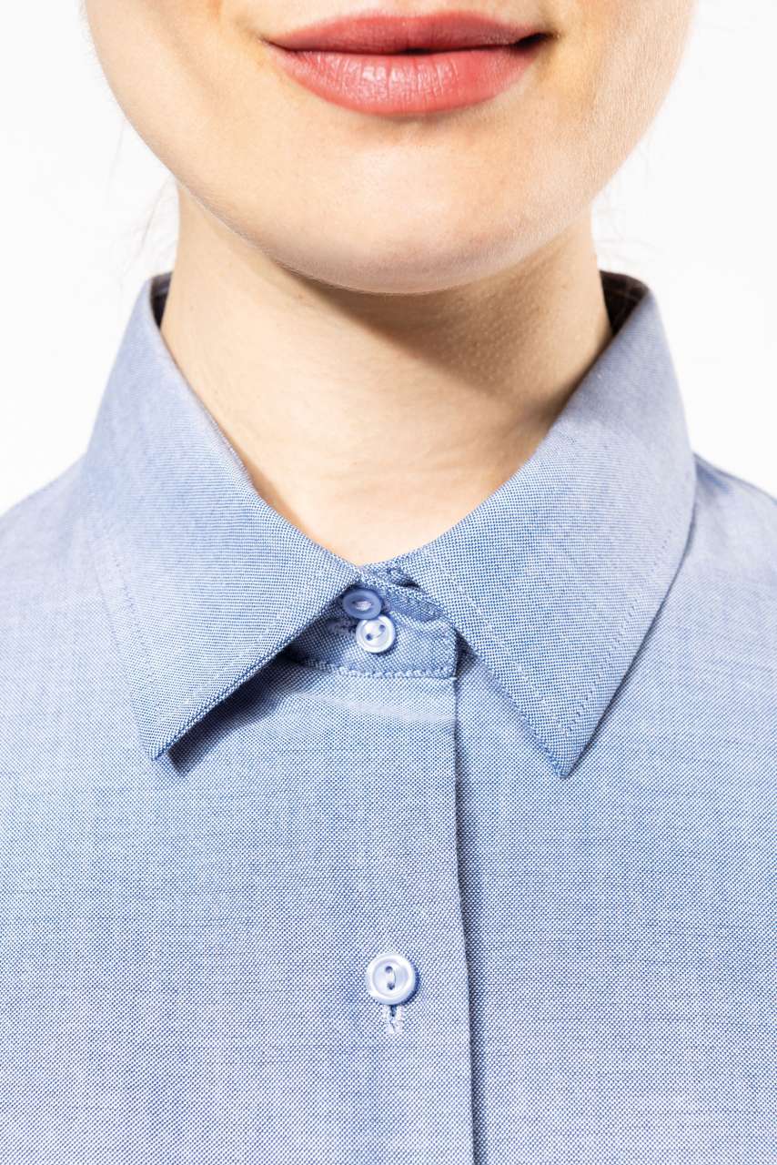 LADIES' LONG-SLEEVED OXFORD SHIRT - Oxford Blue - Additional